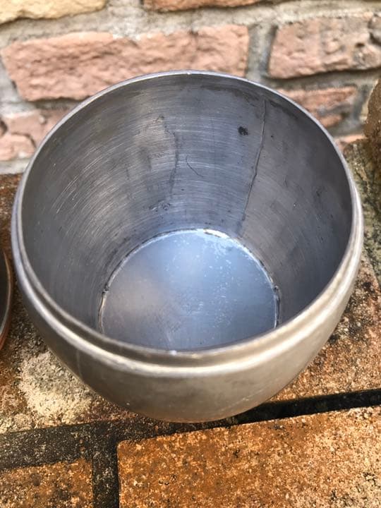 古い香港製錫の茶入れ二つセット　 骨董