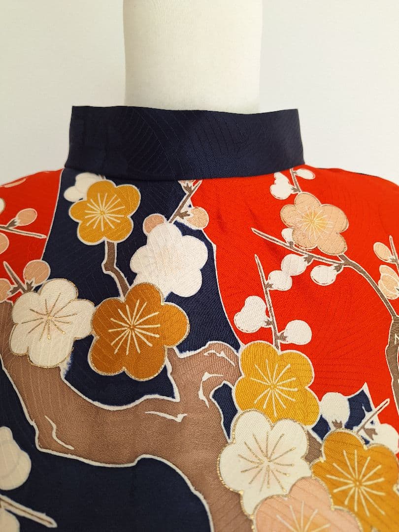 着物リメイクワンピース3676