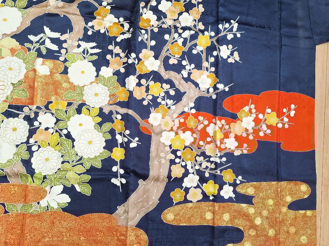 着物リメイクワンピース3676