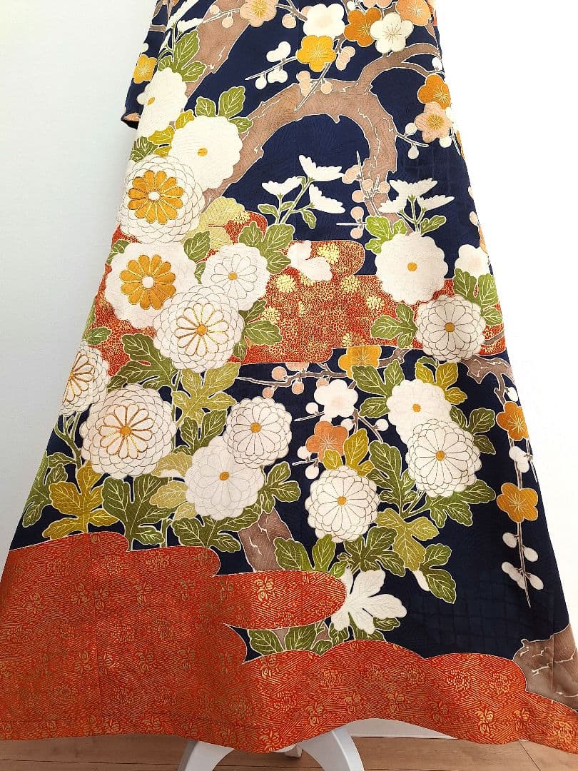 着物リメイクワンピース3676