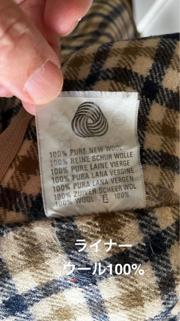 美品！ヴィンテージ　Aquascutum KINGSWAY ウールライナー付