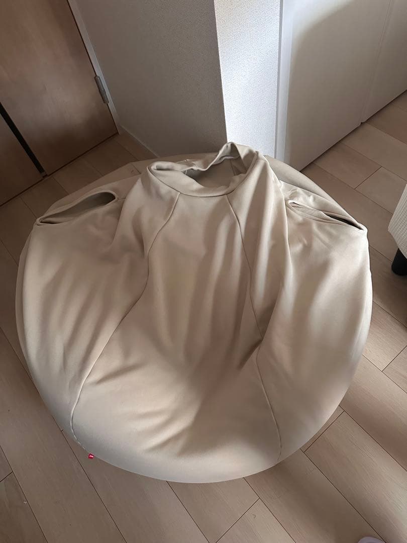 hanalolo ベージュ着るビーズクッションLサイズ