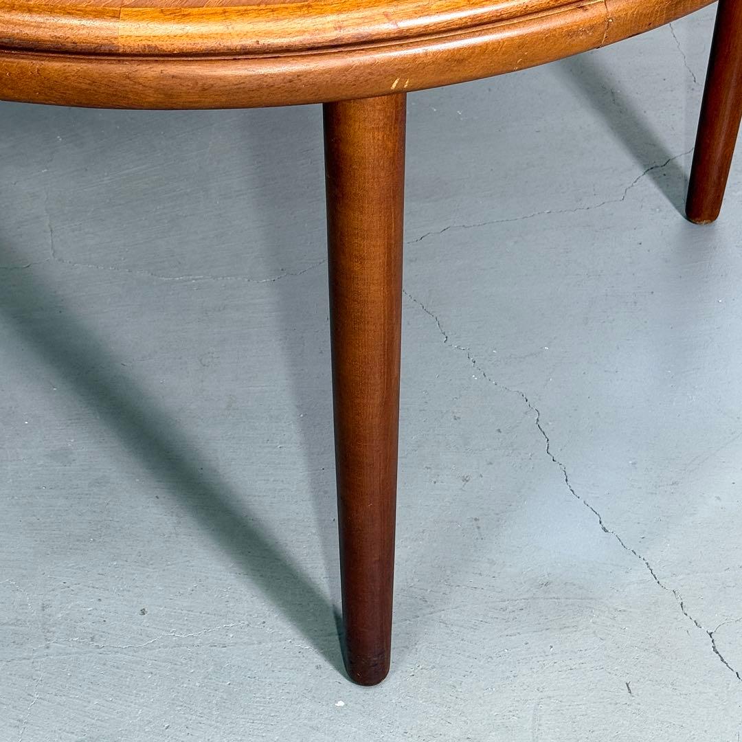 デンマーク ヴィンテージ ラウンドエクステンションテーブル(301) ※脚着脱可