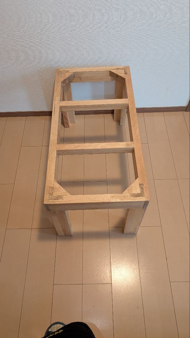 赤松集成材18ミリ幅90縦45奥行45全面アクリル板仕様木材オイル仕上げ！