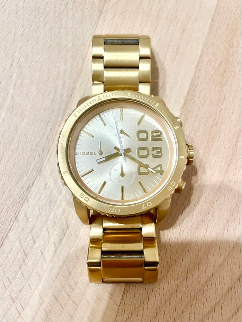 DIESEL ディーゼル クロノグラフ ゴールドカラー DZ-5302