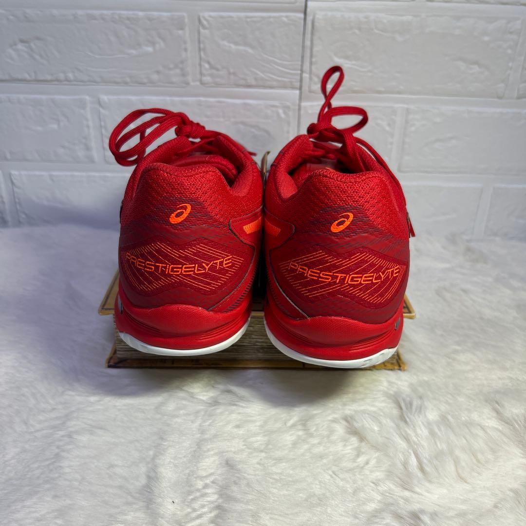 アシックスasics プレステージライト4 ワイド　 オムニ　クレー　赤　テニス