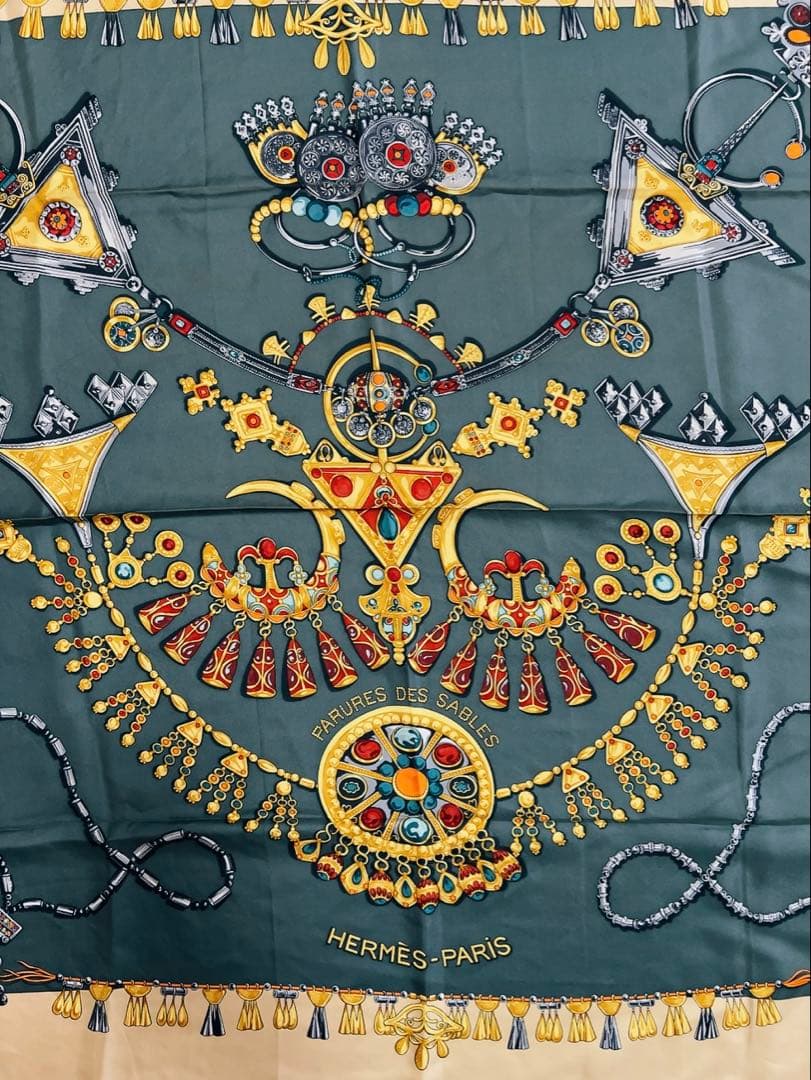 エルメス　HERMES スカーフ　カレ90 砂漠のアクセサリー