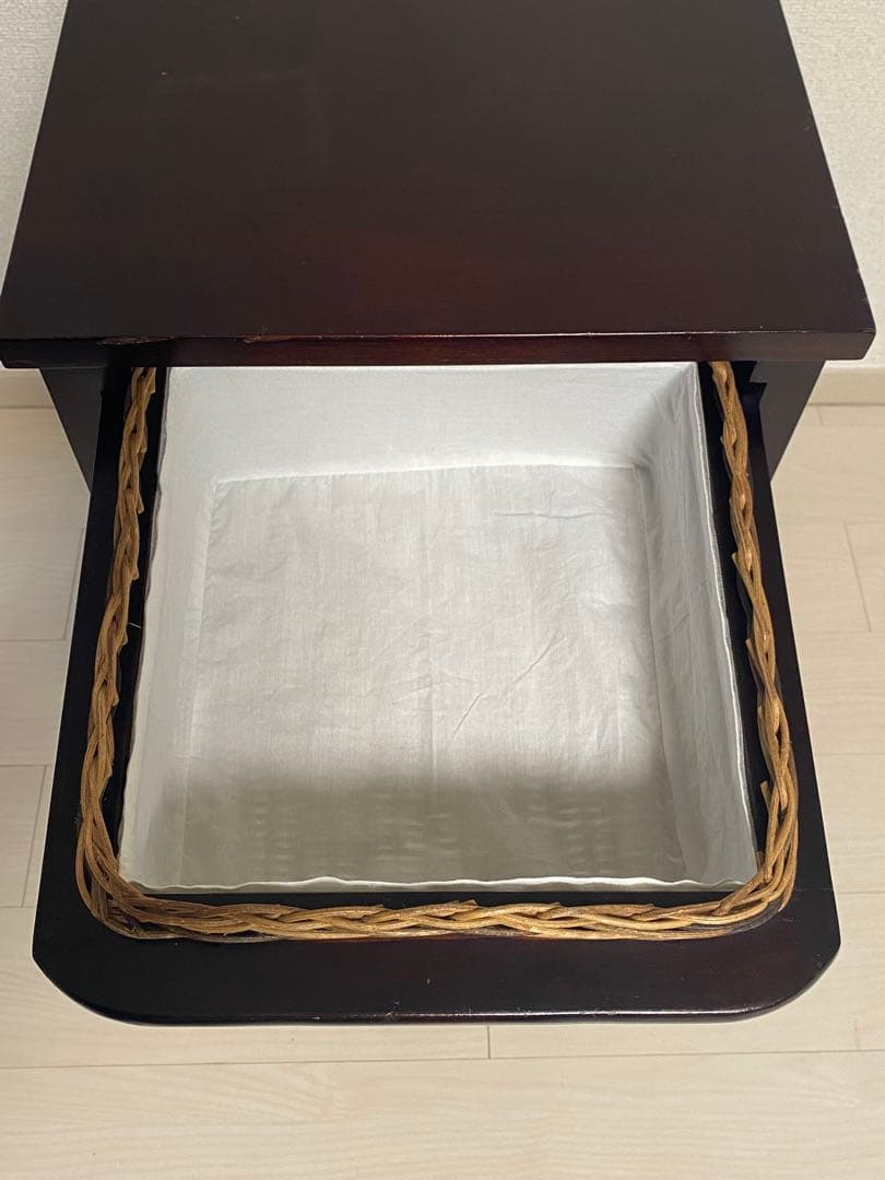 ニッセン　アジア風 レトロ　籐家具 ラタン チェスト　縦型 引き出し4個