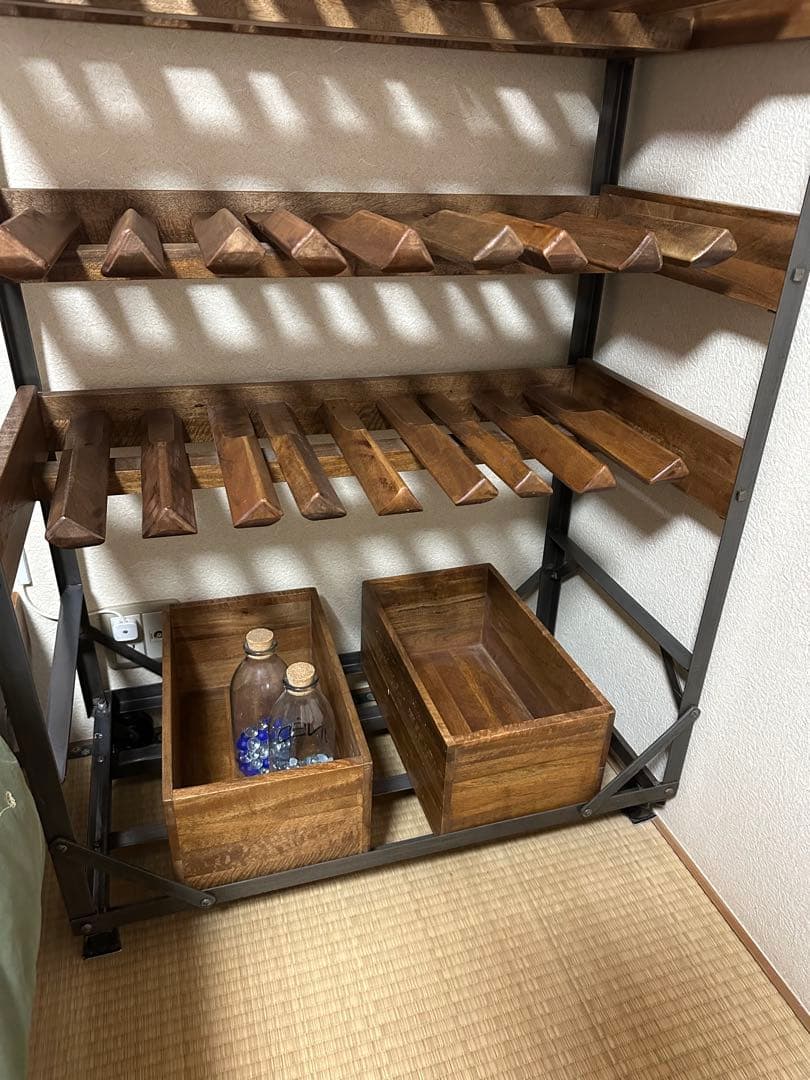 インダストリアル　アイアン　ウッドラック　ラック　 飾り棚