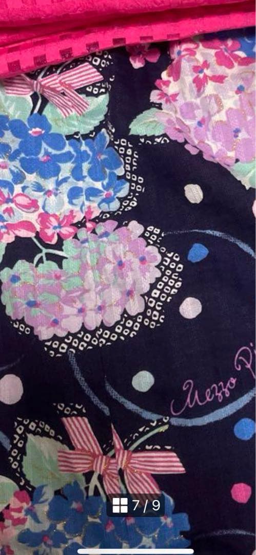 美品★メゾピアノ　浴衣　紫陽花柄　　150