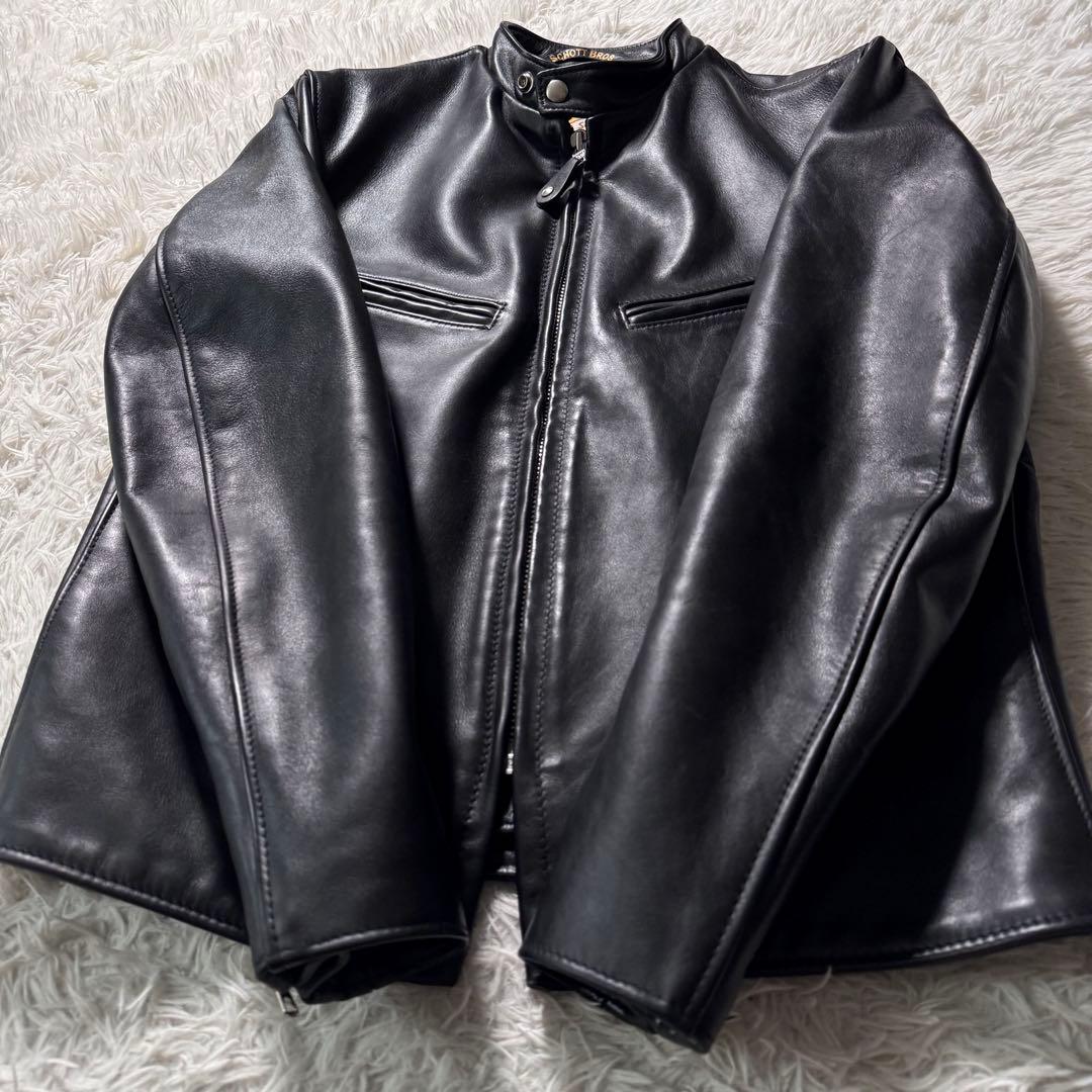 極美品/希少モデル✨schott ライダースジャケット 141XJS 黒 38