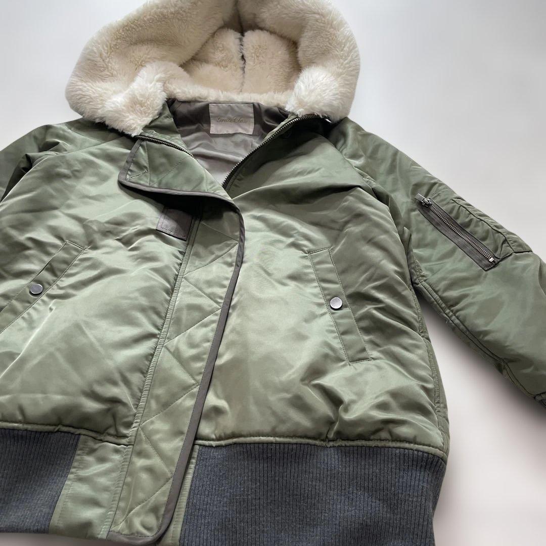 美品✨GRACE CLASS ボアフード ミリタリージャケット 上品カジュアル