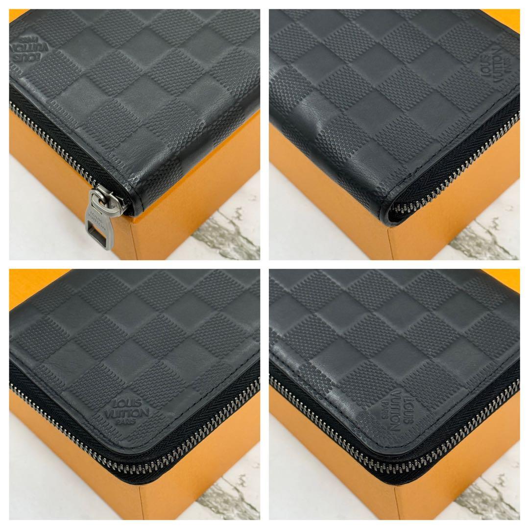 【新品同様】ルイヴィトン 長財布 ジッピー ヴェルティカル ダミエ アンフィニ