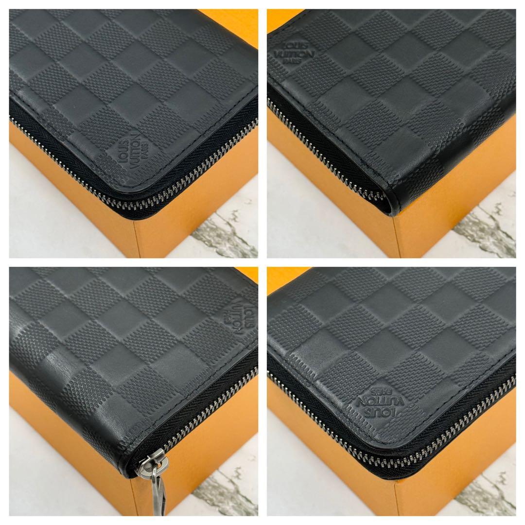 【新品同様】ルイヴィトン 長財布 ジッピー ヴェルティカル ダミエ アンフィニ