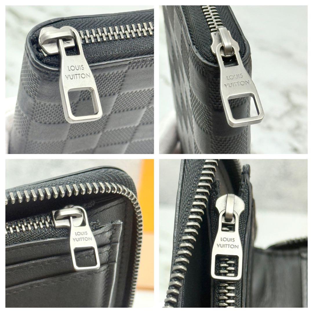 【新品同様】ルイヴィトン 長財布 ジッピー ヴェルティカル ダミエ アンフィニ