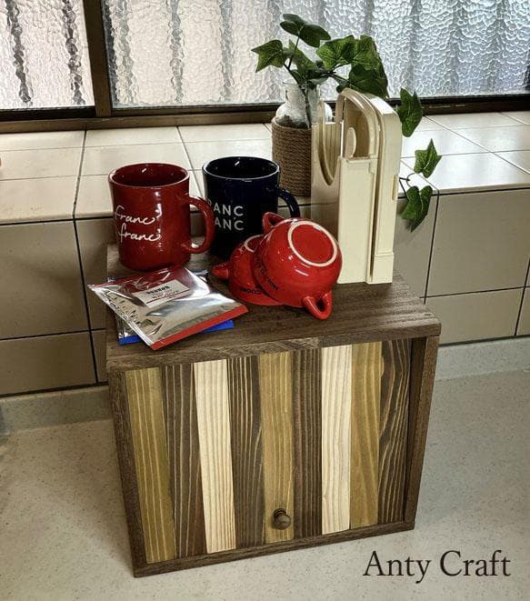 【サイズオーダー可】大容量のブレッドケース　スパイスラック　キッチン収納　完成品