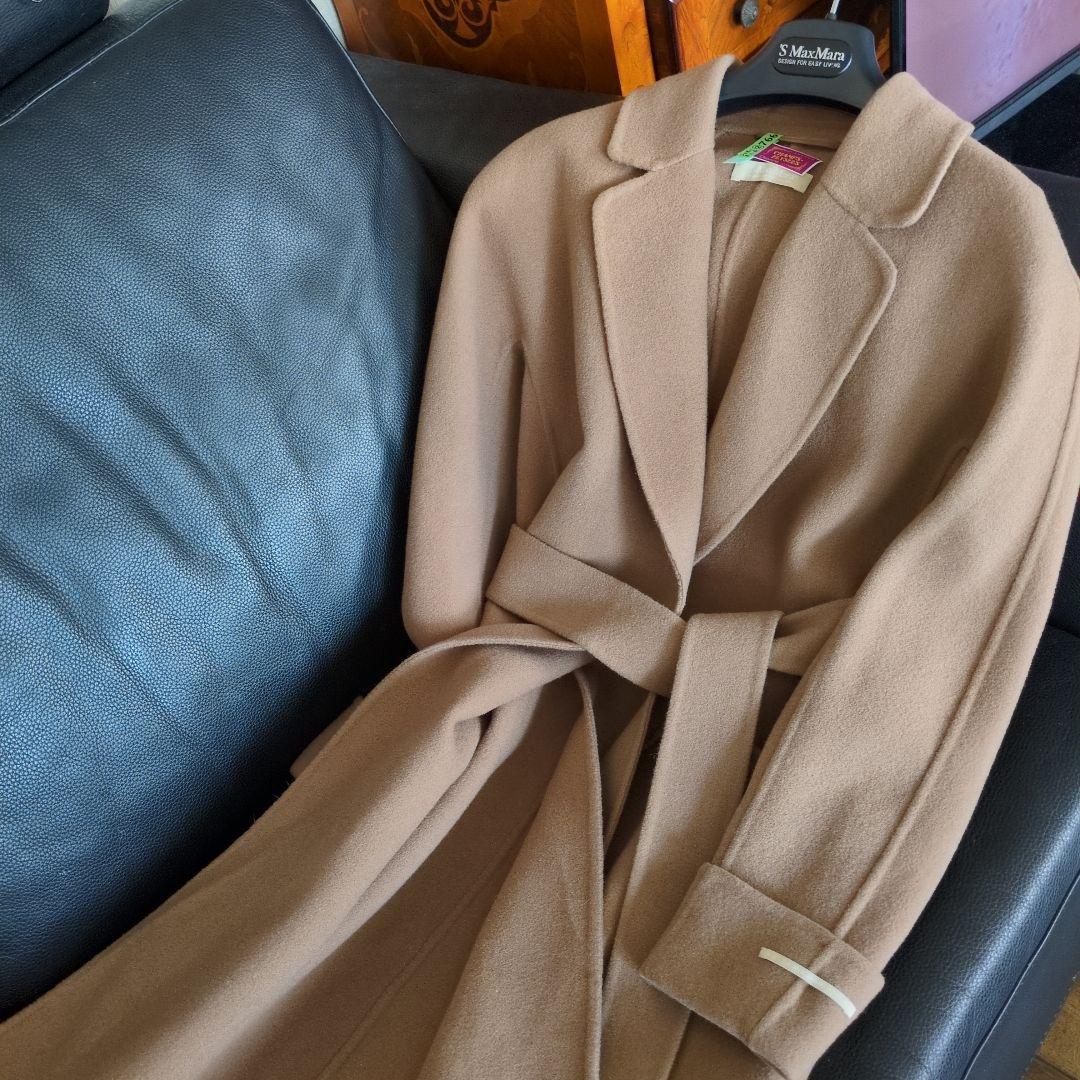 近年　マックスマーラ　ダブルフェイス　クチートアマーノ　ロングコート 　キャメル
