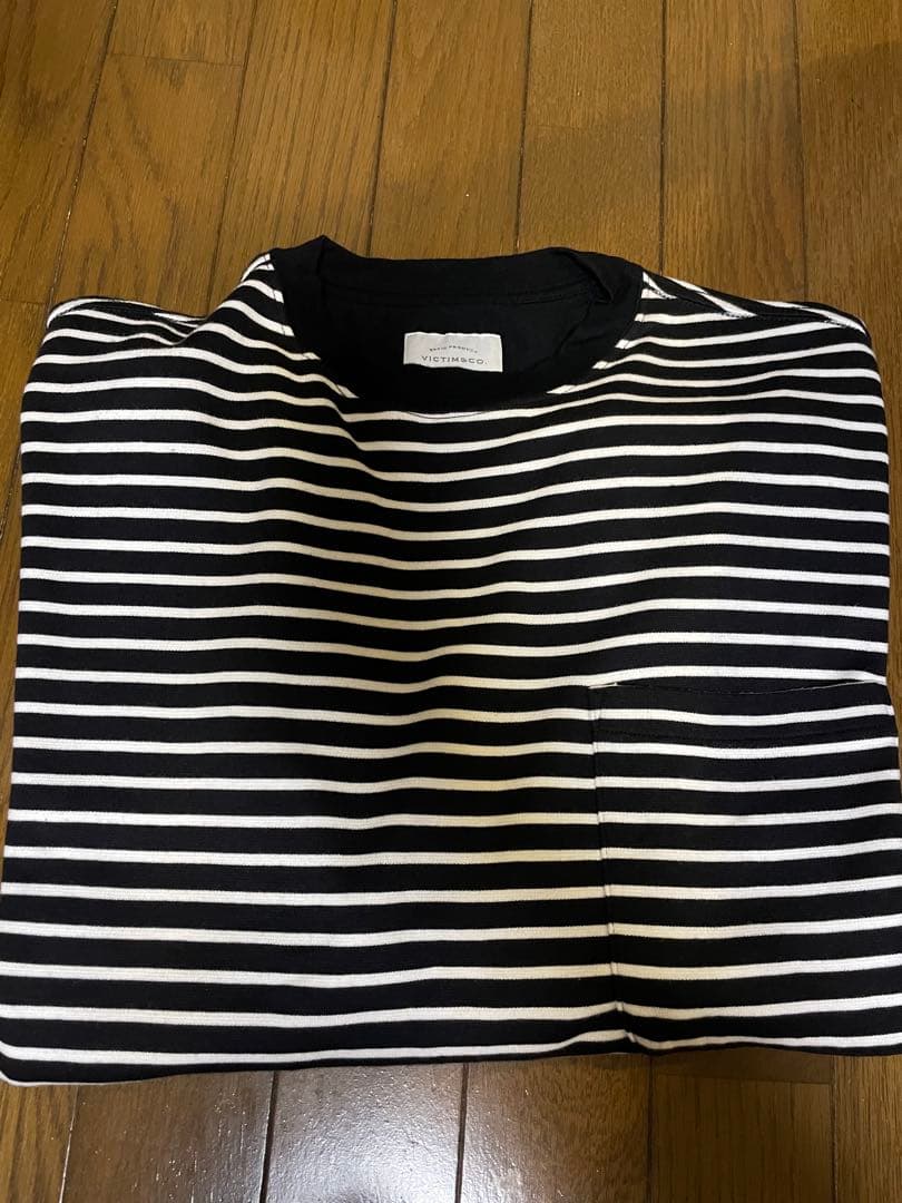 VICTIMヴィクティム BIG BORDER TEE ビッグボーダーカットソー