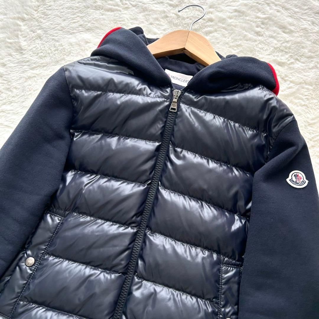 【美品】モンクレール　ジップダウンパーカー　フード　トリコロール　定番　XS