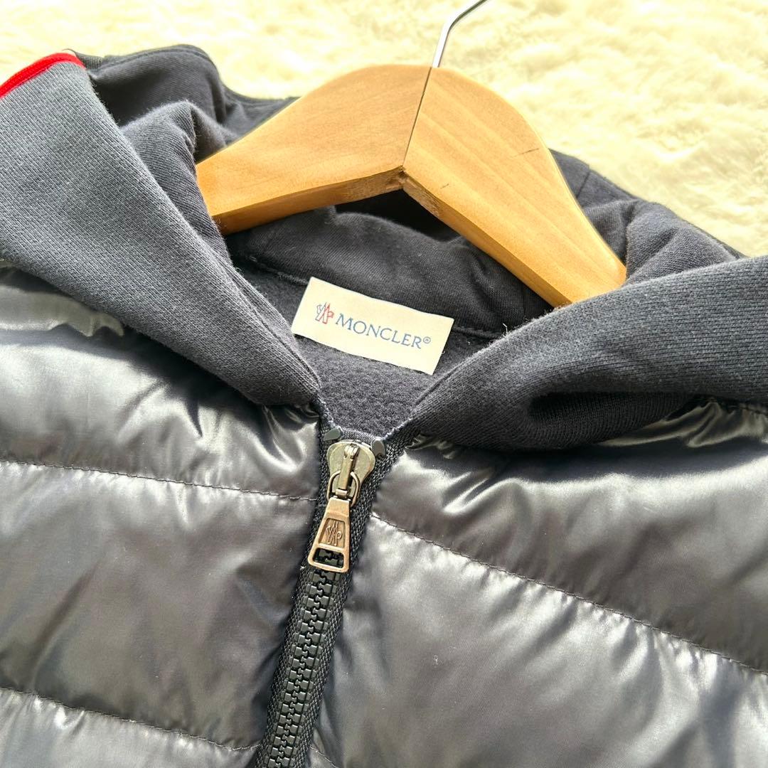 【美品】モンクレール　ジップダウンパーカー　フード　トリコロール　定番　XS