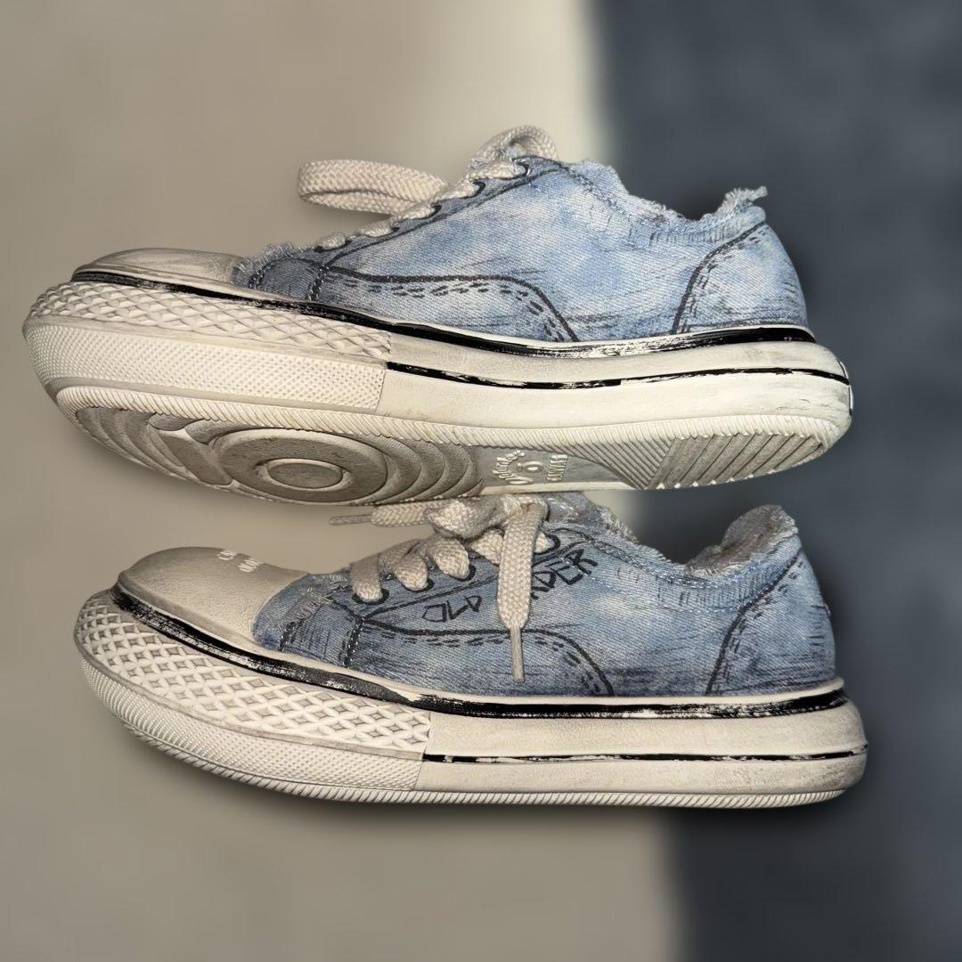 OLD ORDER デニムブルースニーカー 27.5cm