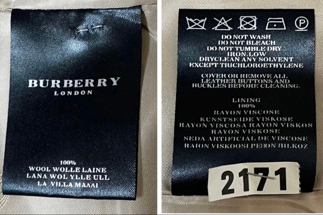 美品　BURBERRY LONDON ノバチェック総柄ウールロングコート　ホース