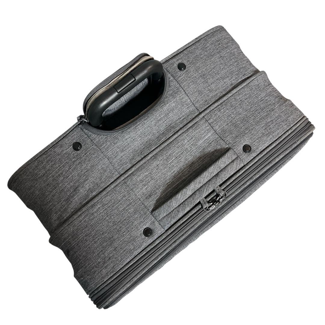 無印良品 半分の厚みで収納できるソフトキャリーケース 特大型 81L グレー