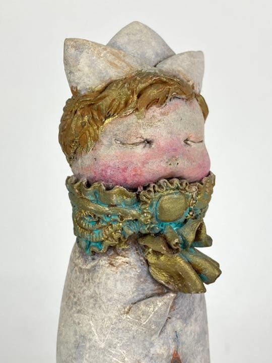 植田明志 うえだあきし 造形作品 虹を歌う子ども 作家 オブジェ ドール アート