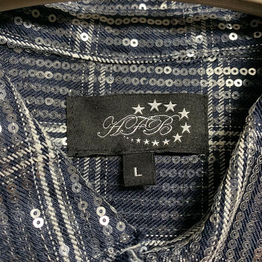 AFB  FLASH別注スパンコールシャツ