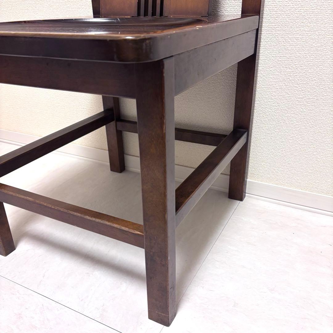 希少⭐️ 星野民藝 アームレスチェア 樺材 ダイニングハイバック 安楽椅子 レトロ