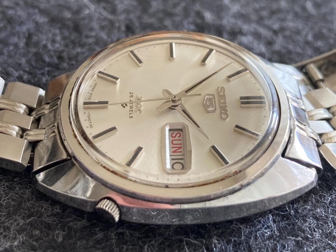 【まゆげ犬】1967 61系 SEIKO 5 DX 25石 純正ベルト