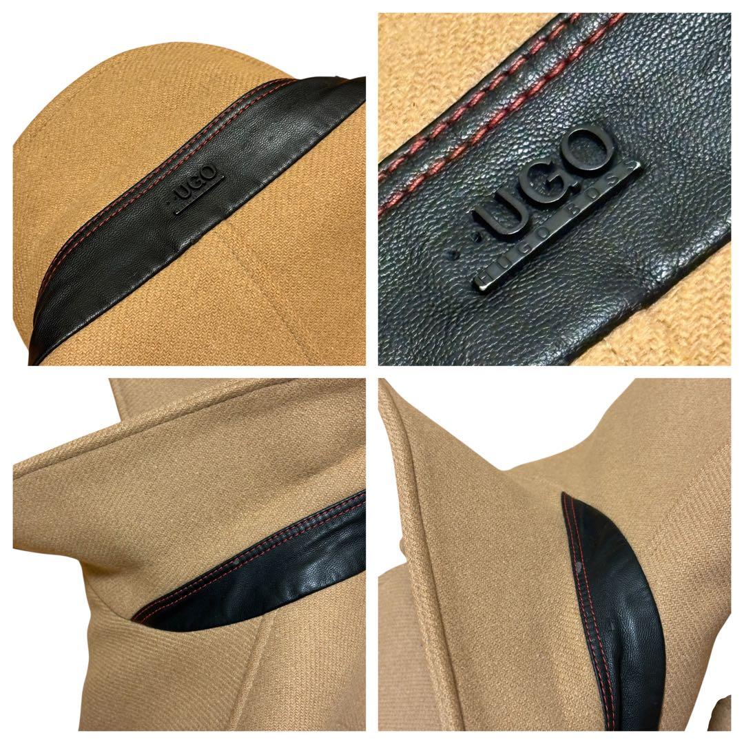 HUGO BOSS ヒューゴ　ウールコート キャメル メンズ ステンカラー