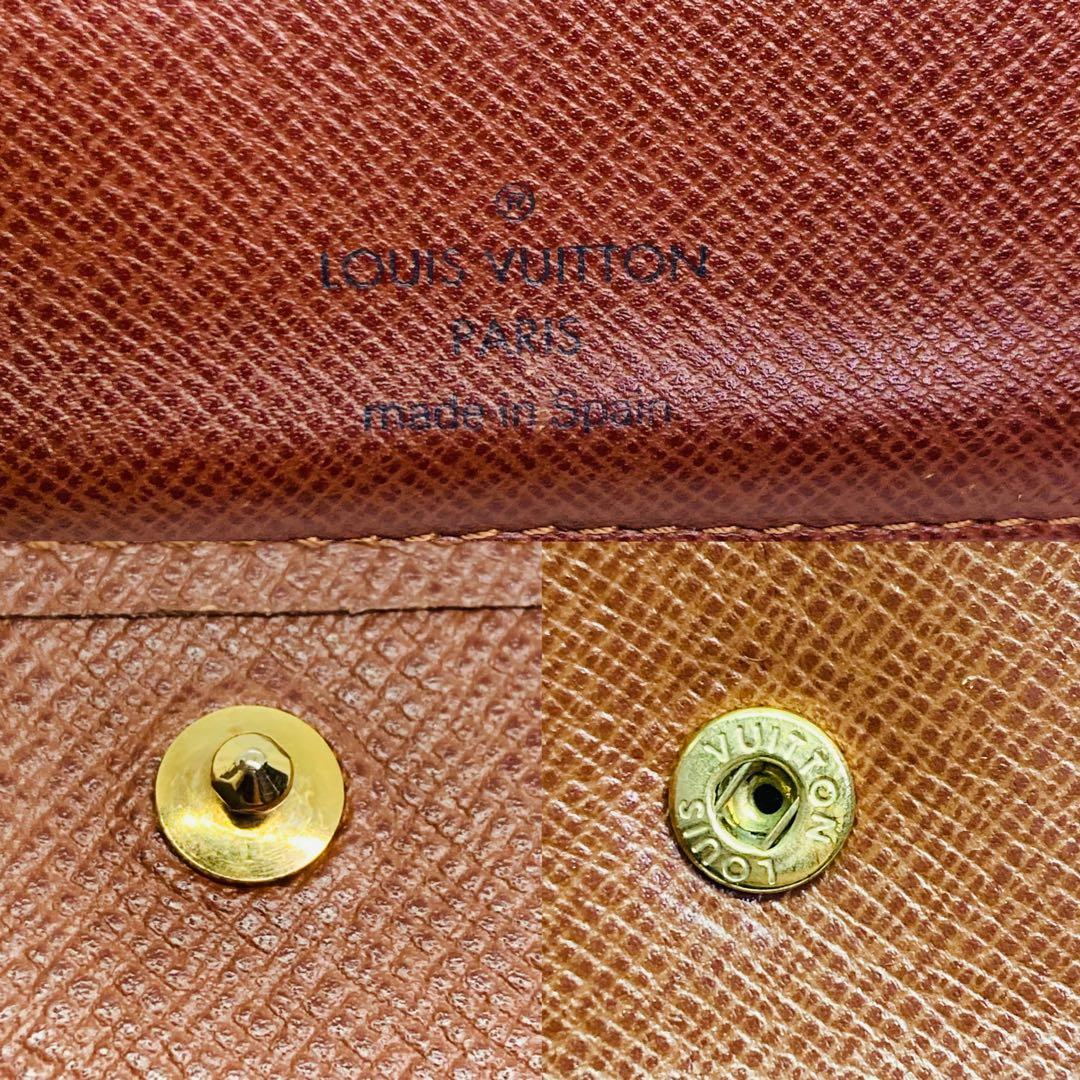 ルイヴィトン モノグラム ポルトフォイユ マルコ　二つ折り財布 茶色 863