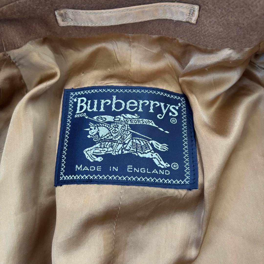 Burberrysバーバリー カシミヤ100ステンカラー コートメンズL相当
