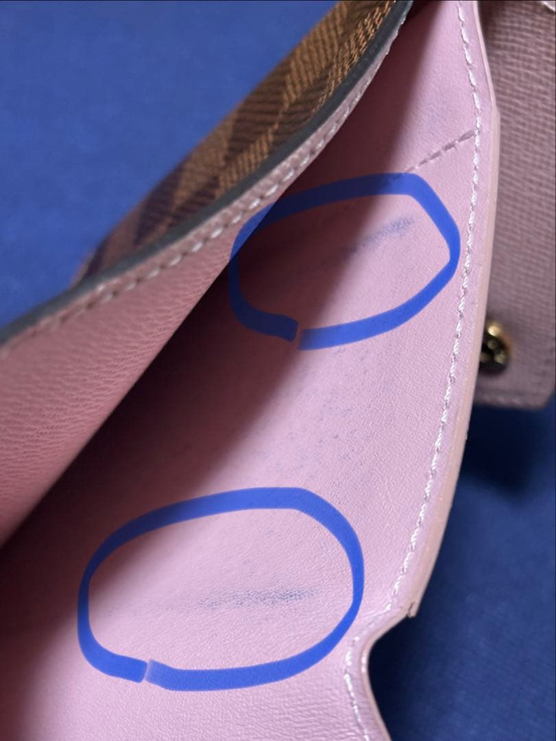 ルイヴィトン ダミエ ポルトフォイユ ヴィクトリーヌ 中古お財布