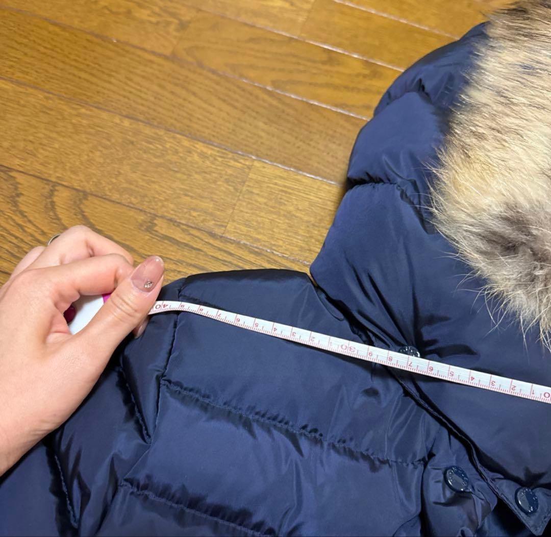 MONCLER ネイビー ダウンジャケット ファー付き