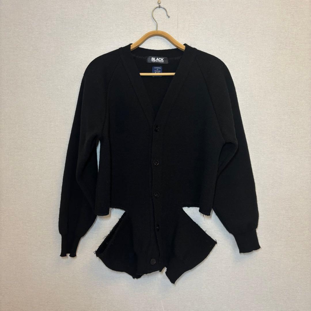 BLACK COMME des GARÇONS 穴あき カーディガン 黒