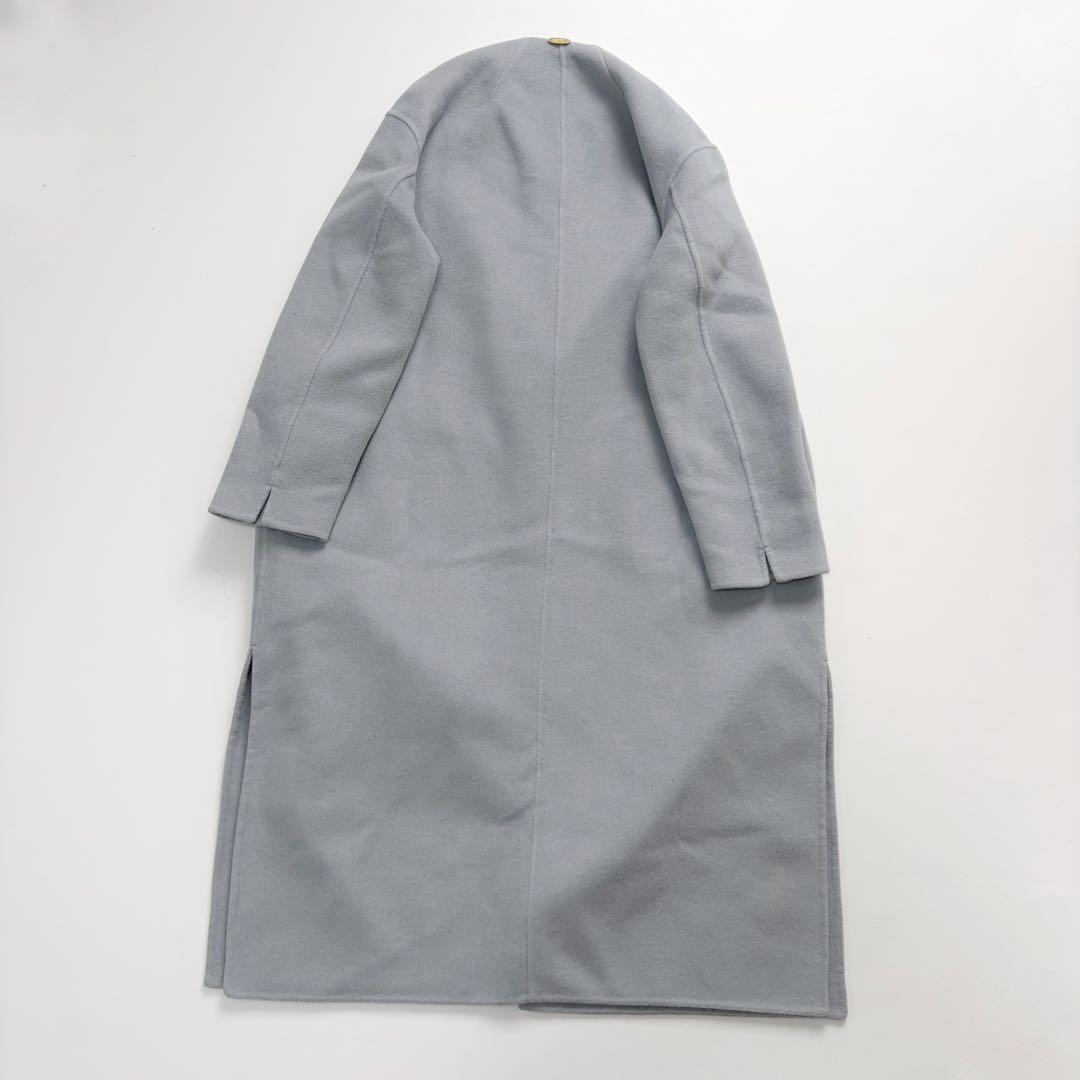 ドゥーズィエムクラス　victorian リバーロングノーカラーコート　36