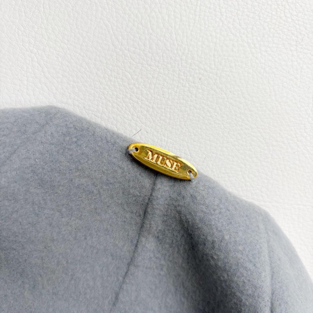 ドゥーズィエムクラス　victorian リバーロングノーカラーコート　36