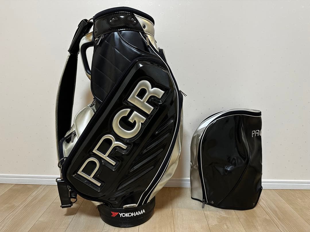 PRGR キャディバッグ ブラック/ホワイト