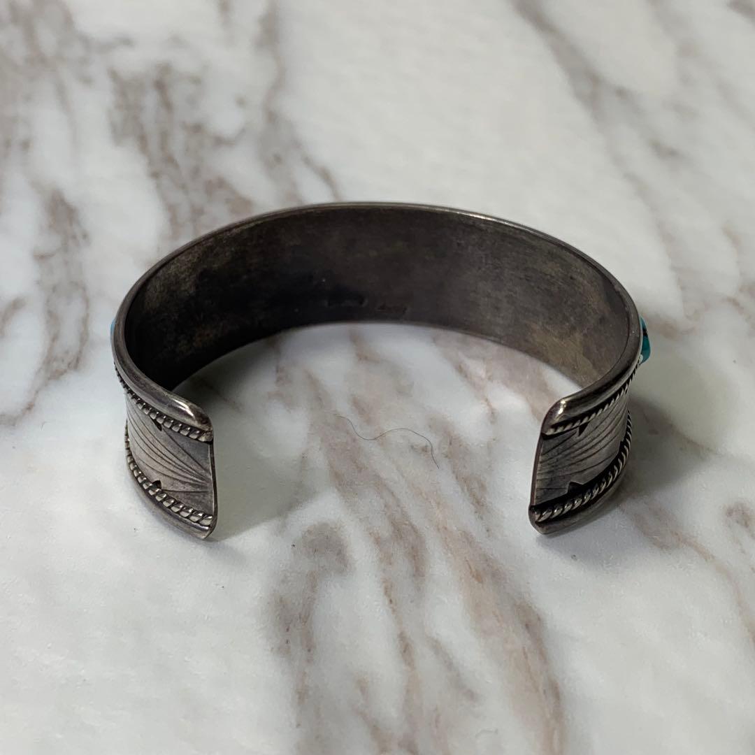 インディアンジュエリー ターコイズ バングル STERING刻印 ホールマーク