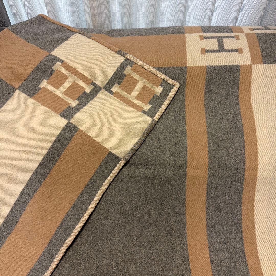 【HERMÈS】エルメス ブランケット プレード アヴァロン カシミヤ