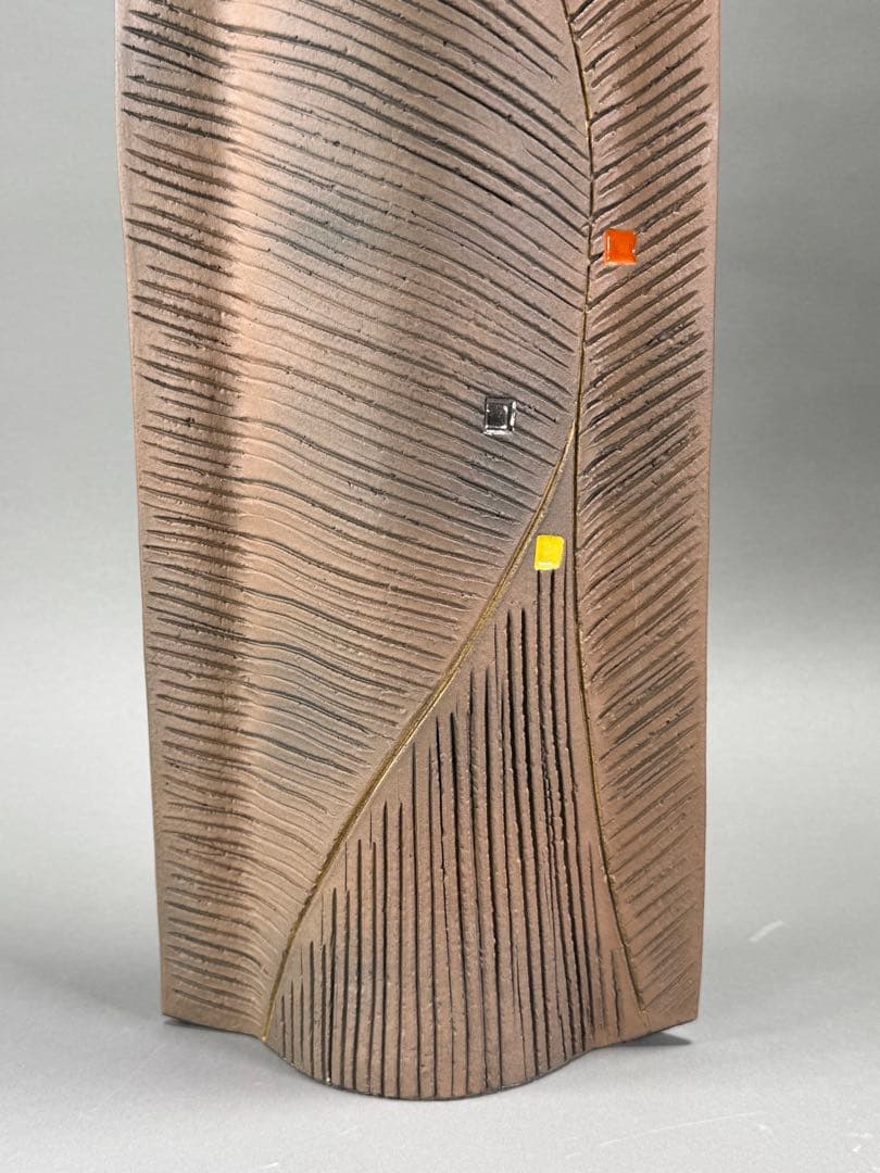 池坊　いけばな　古流　龍生派　小林正明　陶花器　華道具　花瓶　高さ55.5cm