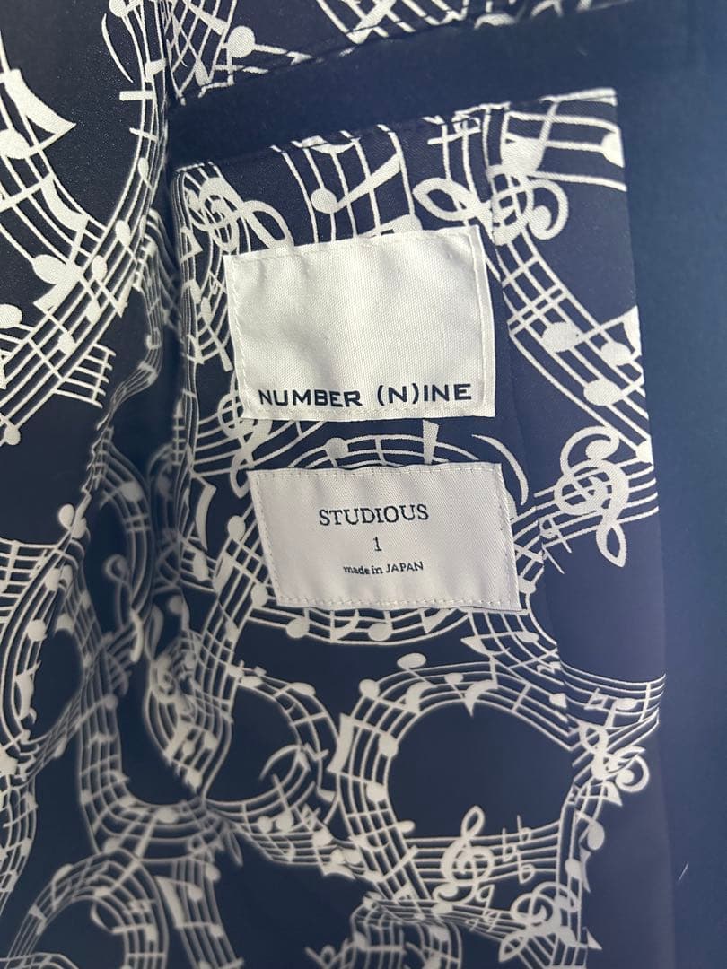 NUMBER (N)INE×STUDIOUS チェスターコート　ブラック　1