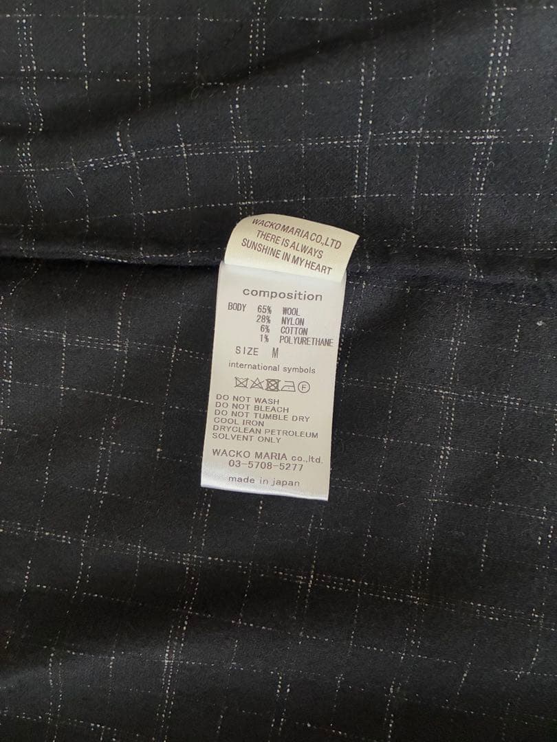 トップス WACKO MARIA BLURRED CHECK GOWN COAT