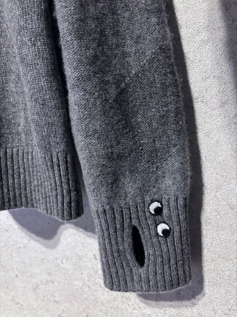 UNIQL ANYA HINDMARCHカシミヤ100 ニット　グレー XL