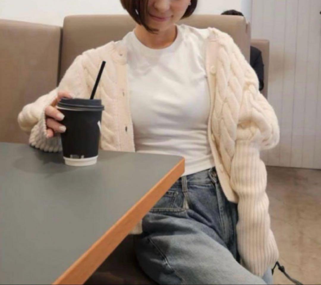 トップス Heve bubbly 2way cable cardigan