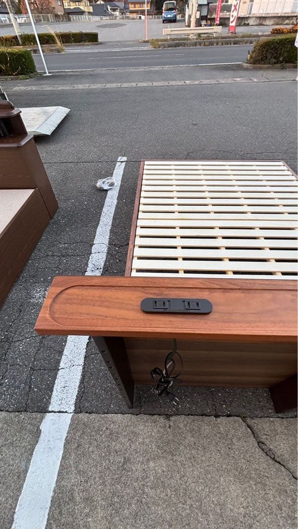 家具の大丸 ダブルベッドフレーム 木製