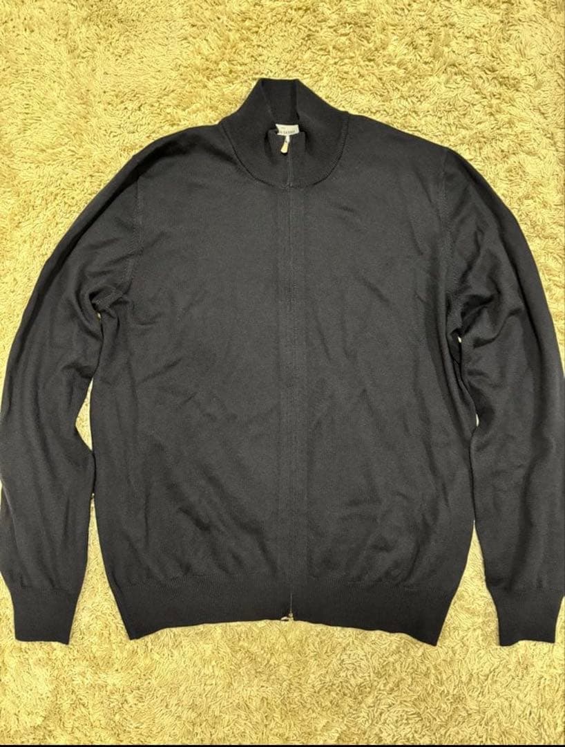 Gran Sasso ジップアップ カーディガン ネイビー　52