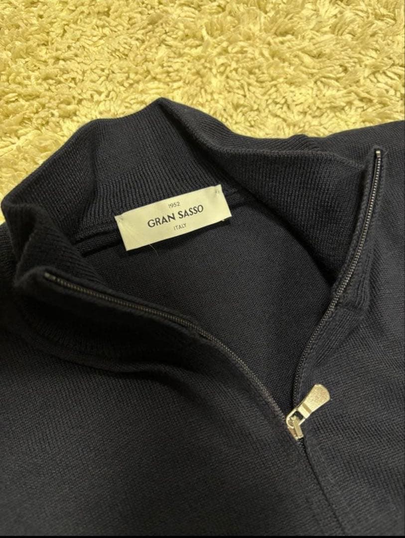 Gran Sasso ジップアップ カーディガン ネイビー　52